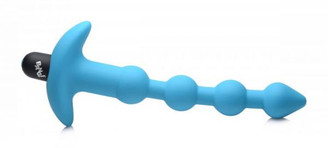 Bang! Vibrating Silicone Anal Beads & Remote Blue by XR Brands
