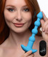 Bang! Vibrating Silicone Anal Beads & Remote Blue by XR Brands - view 2