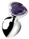 Booty Sparks Gemstones Medium Heart Anal Plug Amethyst by XR Brands - Product SKU XRAG750M