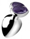 Booty Sparks Gemstones Large Heart Anal Plug Amethyst by XR Brands - Product SKU XRAG750L