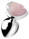 Booty Sparks Gemstones Small Heart Anal Plug Rose Quartz by XR Brands - Product SKU XRAG751S