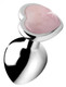 Booty Sparks Gemstones Medium Heart Anal Plug Rose Quartz by XR Brands - Product SKU XRAG751M