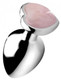 Booty Sparks Gemstones Large Heart Anal Plug Rose Quartz by XR Brands - Product SKU XRAG751L
