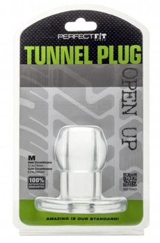 Perfect Fit Toy Tunnel Plug Med Ice Clear Adult Toy