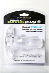 Double Tunnel Plug Medium Clear by Perfect Fit Brand