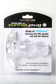 Double Tunnel Plug Medium Clear by Perfect Fit Brand