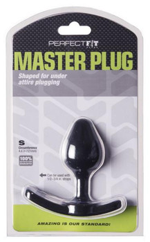 Strap On Master Butt Plug Small Black by Perfect Fit Brand