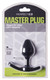 Strap On Master Butt Plug Small Black by Perfect Fit Brand
