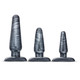 Jet Anal Trainer Kit Carbon Metallic Black 3 Butt Plugs by Blush Novelties - Product SKU BN315005