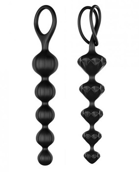 Satisfyer Anal Beads Set Of 2 Black Adult Sex Toy