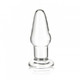 Glas 3.5 inches Glass Butt Plug Clear by Glas Toy - Product SKU ELGLAS141