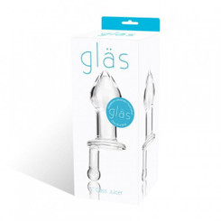 Glas 5 inches Juicer Clear Glass Butt Plug by Glas Toy