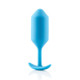 B-Vibe B-Vibe Snug Plug 3 6.35oz Weighted Teal Blue - Product SKU BV009TL