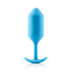 B-Vibe Snug Plug 3 6.35oz Weighted Teal Blue by B-Vibe - Product SKU BV009TL