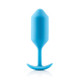 B-Vibe Snug Plug 3 6.35oz Weighted Teal Blue - view 2