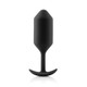 B-Vibe Snug Plug 3 Weighted 6.34 ounces Black - view 3