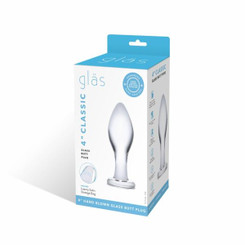 4 In Classic Glass Butt Plug by Electric / Hustler Lingerie