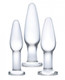 Glas 3 Piece Glass Anal Training Set Clear by Electric Eel Inc - Product SKU ELGLASSET02