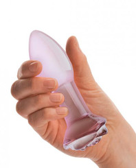 Glas 5 Rosebud Glass Butt Plug  inches Adult Toy