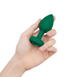 B Vibe Vibrating Jewel Plug Emerald M/l Adult Sex Toy