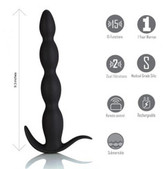 Mason Silicone Anal Plug Remote Control Black by Maia Toys