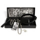 Collar Me Bondage Collar and Leash Set Black by LoveHoney - Product SKU BET38937