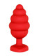 Extra Large Ribbed Diamond Heart Plug Red Sex Toys