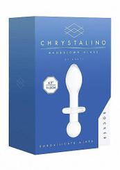 Chrystalino Rocker White Glass Butt Plug Adult Toy