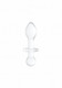 Chrystalino Rocker White Glass Butt Plug by Shots Toys - Product SKU SHTCHR028WHT