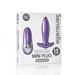 Sensuelle Remote Control Rechargeable Mini Plug Purple Adult Sex Toy
