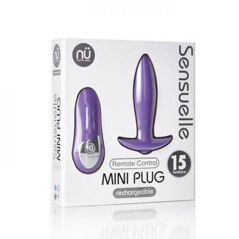 Sensuelle Remote Control Rechargeable Mini Plug Purple by Novel Creations Toys