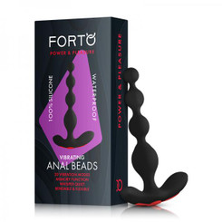 Forto Vibrating Anal Beads Black Adult Sex Toys