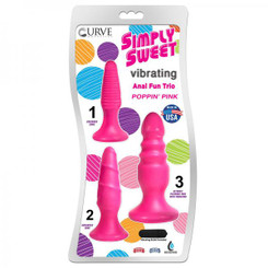 Simply Sweet Vibrating Anal Trio Pink Adult Sex Toy