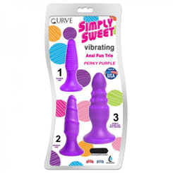 Simply Sweet Vibrating Anal Trio Purple Adult Sex Toys
