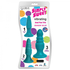 Simply Sweet Vibrating Anal Trio Teal Adult Toy