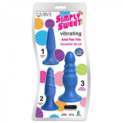Simply Sweet Vibrating Anal Trio Blue Adult Toys