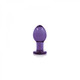 Crystal Premium Glass Plug Medium Purple by NS Novelties - view 2