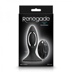 Renegade V2 Rechargeable Anal Plug With Remote - Black Adult Toys