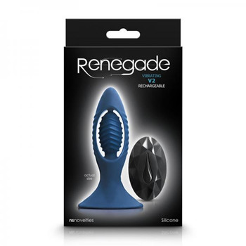 Renegade V2 Rechargeable Anal Plug With Remote - Blue Best Sex Toy