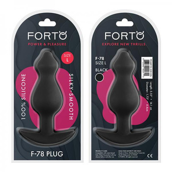 Forto F-78: Pointee 100% Silicone Plug Large Black by Vvole LLC