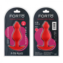 Forto F-78: Pointee 100% Silicone Plug Medium Red Best Sex Toys