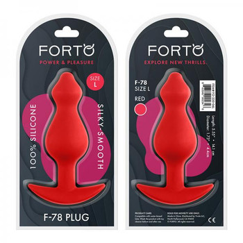 Forto F-78: Pointee 100% Silicone Plug Large Red Sex Toy