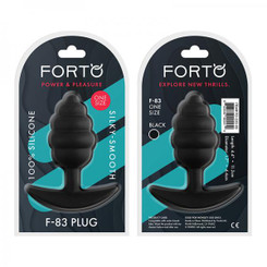 Forto F-83: Honey Dipper Plug 100% Silicone Black Sex Toys