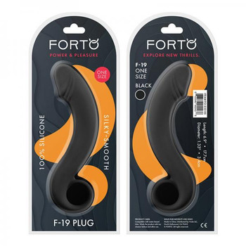 Forto F-19: 100% Silicone Plug Black by Vvole LLC
