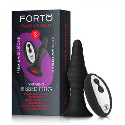 Forto Vibe Ribbed Plug W/remote Sm Blk by Vvole LLC