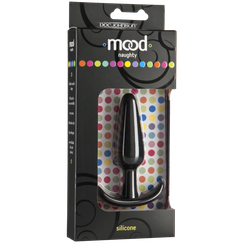 Mood Medium Black Silicone Butt Plug by Doc Johnson