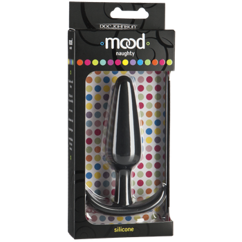 Mood Silicone Anal Plug Large Black by Doc Johnson
