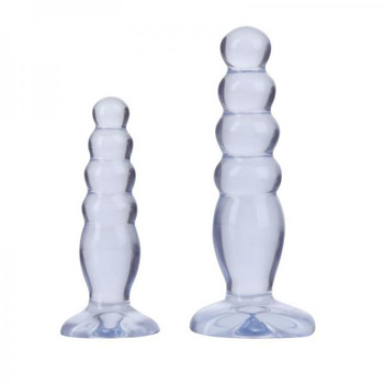 Crystal Jellies Anal Delight Trainer Kit Butt Plugs Clear Best Sex Toys