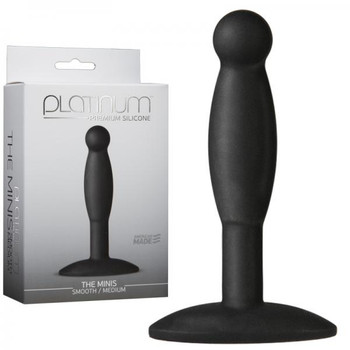 Platinum Premium Silicone The Minis Smooth Medium Black by Doc Johnson