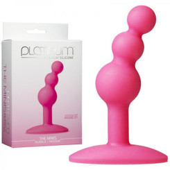 Platinum Premium Silicone The Minis Bubble Medium Pink Plug Adult Toy